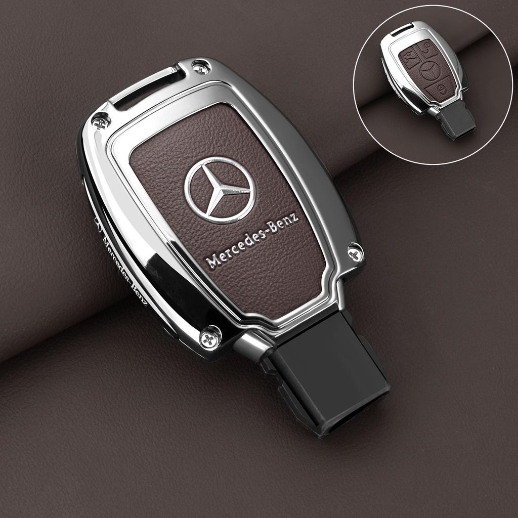 Car Zinc Alloy Key Case Bag Metal Key Shell For Mercedes-Benz A B C E G S V Class GLA GLC GLE GLK Vito Sprinter SL SLK Viano ML