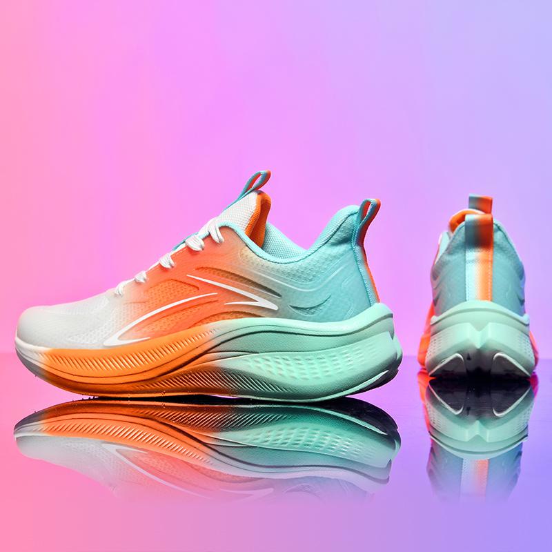 Marathon Carbon Plate Air Cushion Men Sports Running Shoes Breathable Lightweight Women's Comfortable Athletic Nonskid Sneakers
