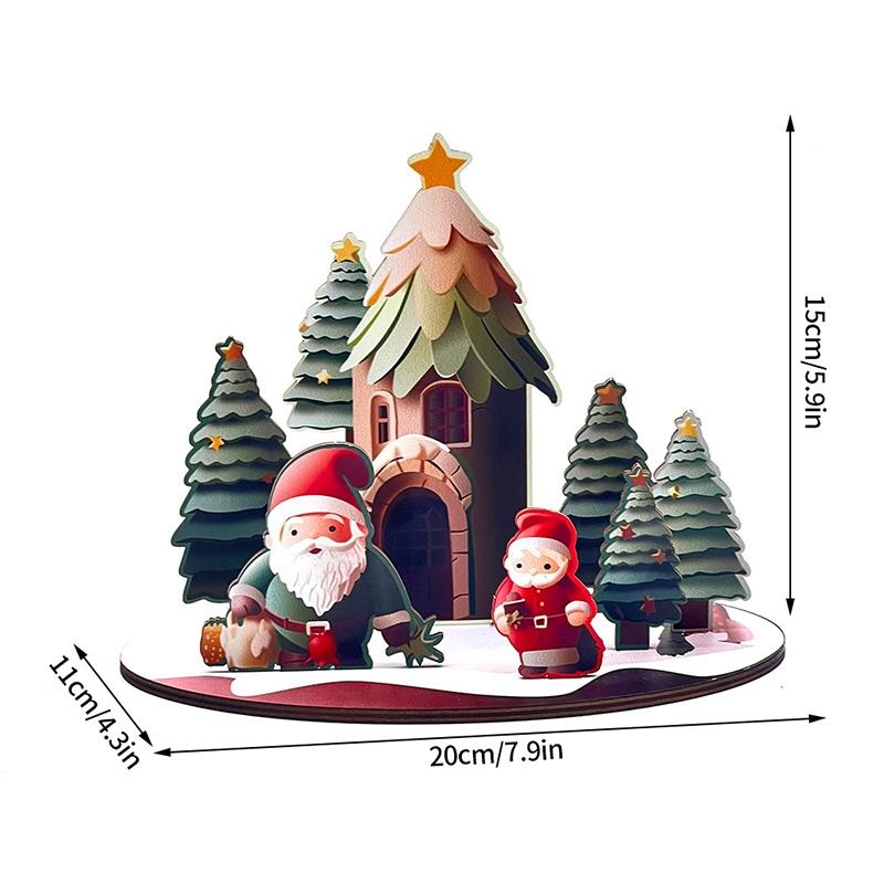 

Рождественские деревянные подарочные украшения своими руками 2025 Веселая рождественская атмосфера рабочего стола Decortion Подарки на рождественскую вечеринку для детей Фотореквизит