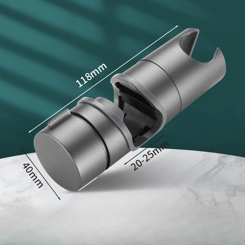 Universal Shower Head Holder Adjustable 18~25mm ABS Chrome Shower Rail Holder Bathroom Accessories Shower Mounting Brackets