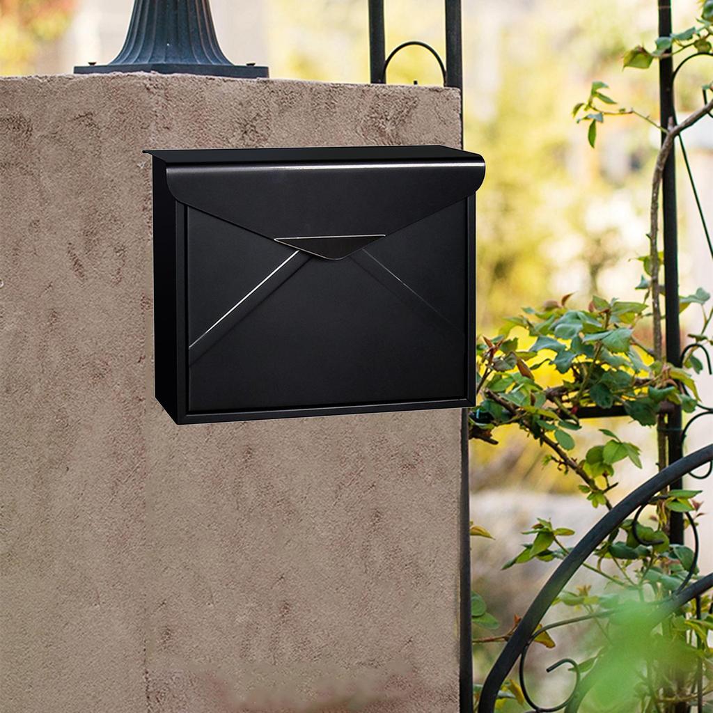 Outdoor Wall Mounted Mailbox Lockable Mail Letter Post Secure Box Postbox