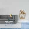 Brass Gourd And Abstract Couple Resin Statue Feng Shui Ornament Creative Desktop Centerpiece for