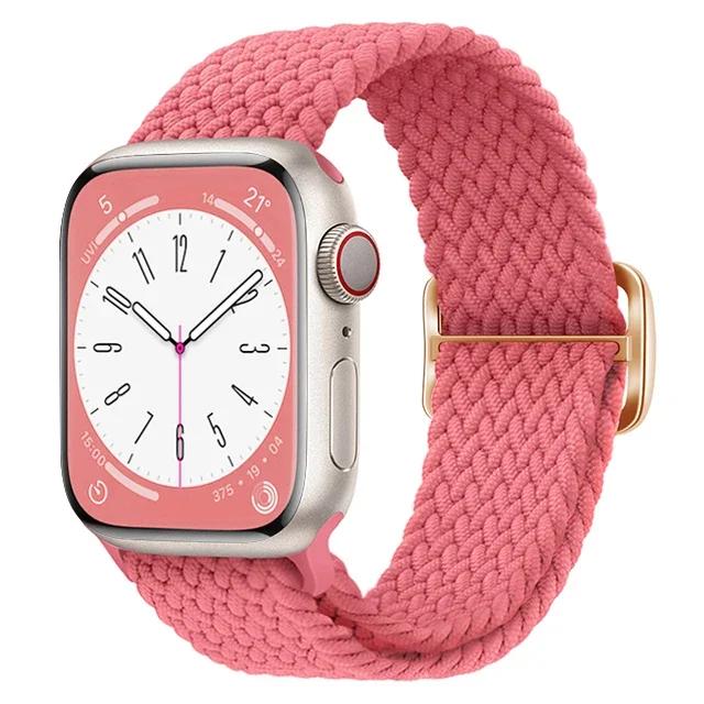 Braided Solo Loop For Apple Watch Ultra Band 40mm 44mm 41mm 38mm 49mm 45mm Elastic Nylon Bracelet iWatch Series 9 8 7 3 Se Strap