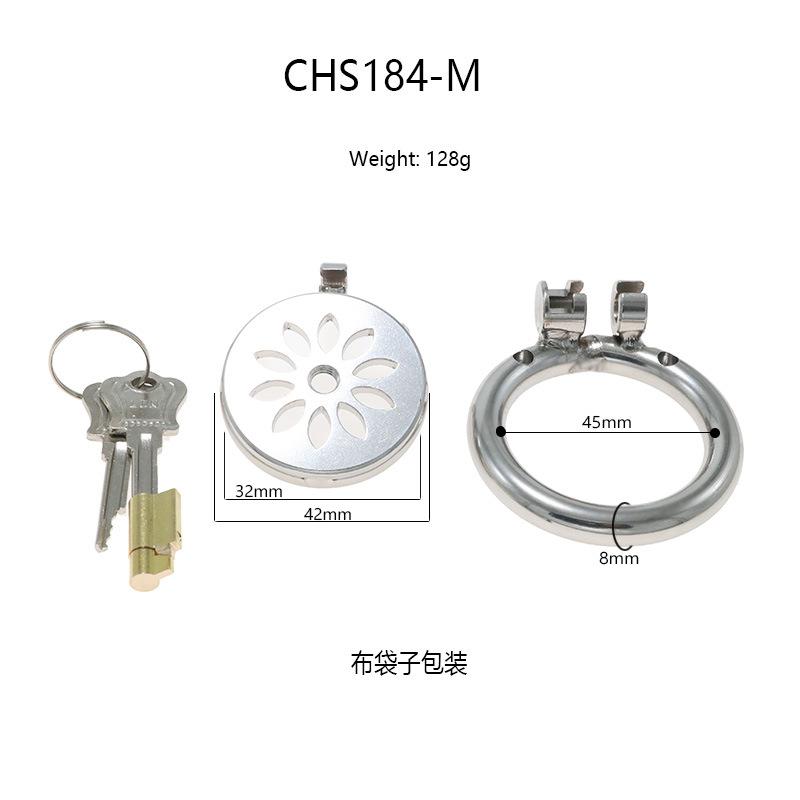 Stainless Steel Flat Chastity Lock CB Chastity Cleaner Men's Wear Fake Mother Device SM Penis Cage Sexy Adult