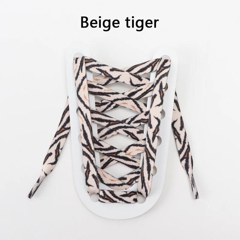 1 Paio Lacci per Scarpe con Fantasia Animale Piatto Lacci per Scarpe da Ginnastica AF1/AJ Lacci per Scarpe Lacci per Scarpe Stampa Tigre/Serpente/Leopardo 120/140/160CM Lacci per Scarpe