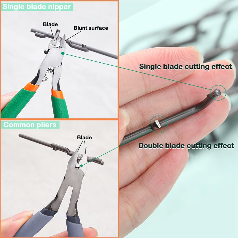 LEONTOOL Nippers for Plastic Thin Model Plastic Professional Hobby Tapered Thin Blade Gate Cutting Nippers for Plastic Plastic Nippers for Plastic