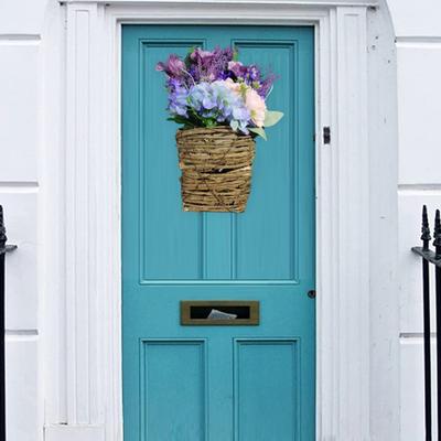Simulation Flower Basket No Watering Non-Withered Realistic Looking Mothers Day Faux Lavender Door Hanging Flower Household Supplies