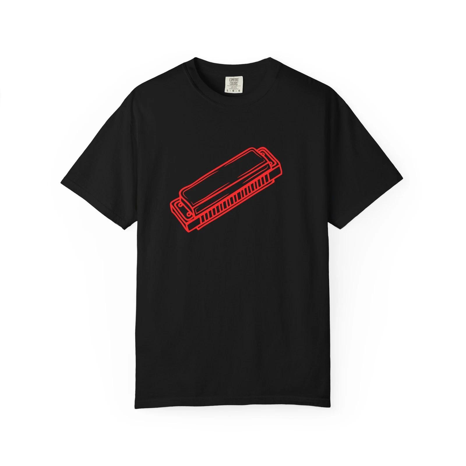 

Harmonica T shirt Blue Riff Tee Shirt Music Shirts Blues Tee Festival Shirt 3XL