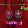 Wind bohemian shell earrings retro ethnic style long fringed earrings seaside vacation style earrings women