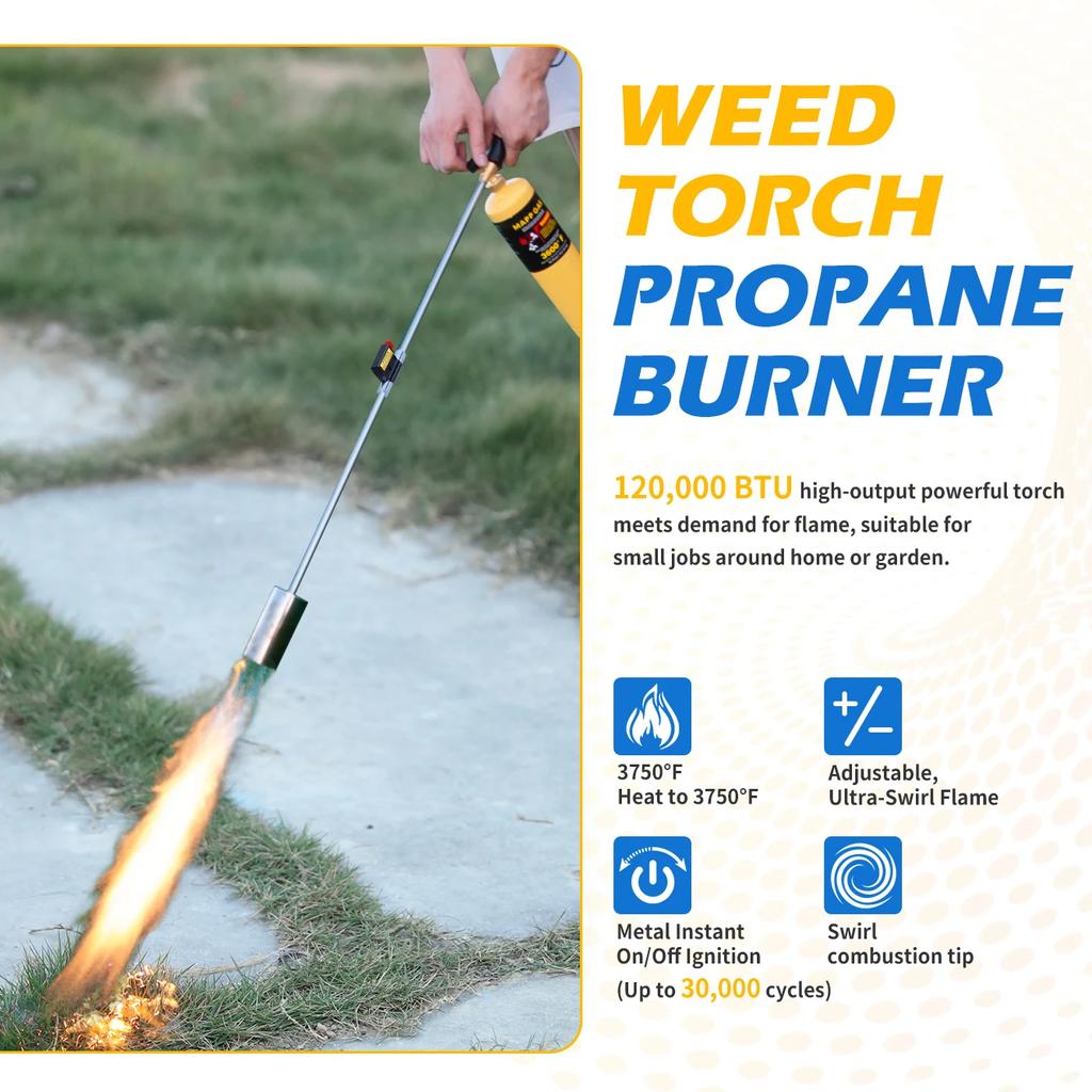 Propane Torch Weed Burner Kit Butane Burner Torch Gas Burner Self Ignition Blow Torch For Weed Outdoor Barbecue Road Marking
