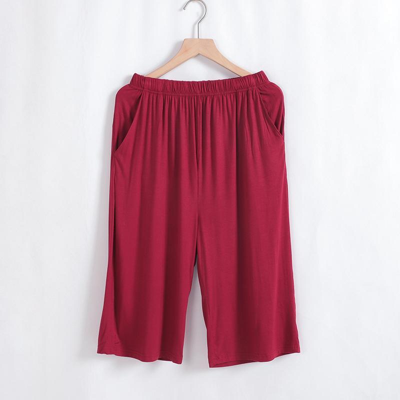 

Летние мужские модальные свободные большие повседневные домашние брюки-слипы с высокой талией 8XL