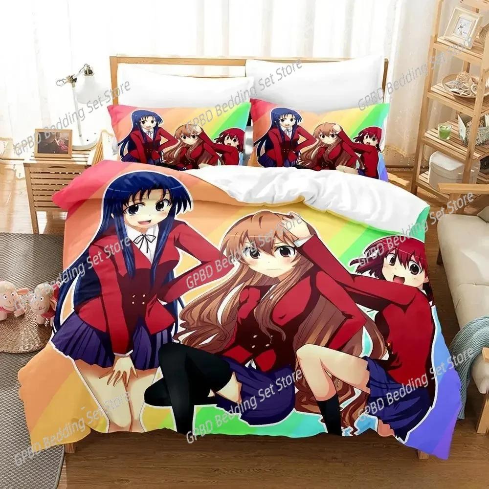 Toradora Bedding Set Single Twin Full Queen King Size Bed Set Adult Kid Bedroom Duvet cover Sets 3D Print Anime Bed Sheet Set