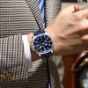 Luxury Sport Leather 44mm Round Dial  Montre Homme Luminous Waterproof Men Quartz Watch