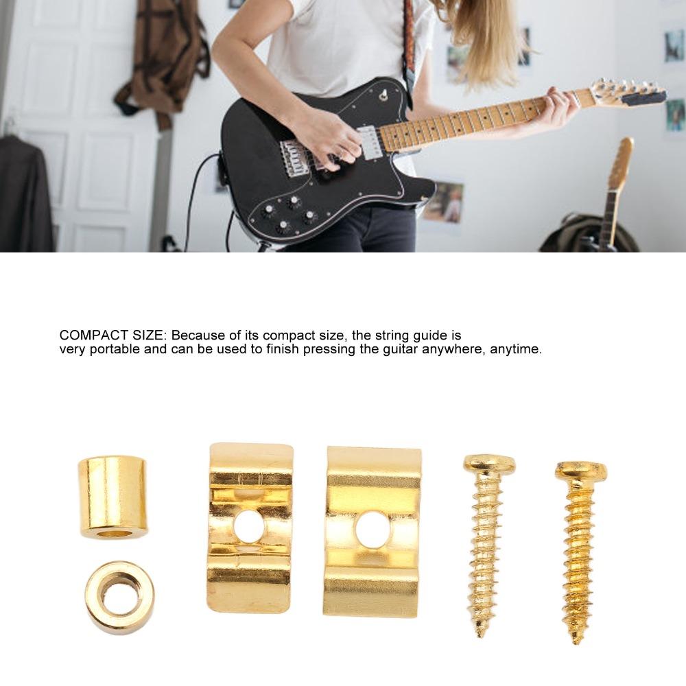 10Sets With Mounting Screws String Retainer Guide Gold Color Guitar String Tree For Guitar