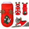 Christmas Pet Santa Costume Warm Flannel Hooded Jacket Winter Clothing For Small Dogs Cats Chihuahua Yorkshire Terrier Apparel