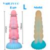 Silicone Soft Luminous Dildo Anal Toys for Women Men Masturbator Glowing Butt Plug Big Dildos with Suction Cup Adult Sex Toy