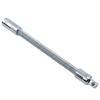 Polished Chrome Plating 1/4\" 3/8\" 1/2\" Driver Flexible Socket Extension Rod Adapter Ratchet Wrench 45 Steel Silver Rod Set