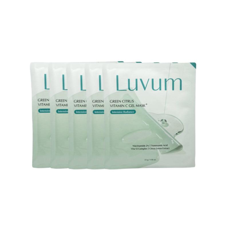 Luvum Зеленая цитрусовая гелевая маска с витамином С Плюс (5 листов)