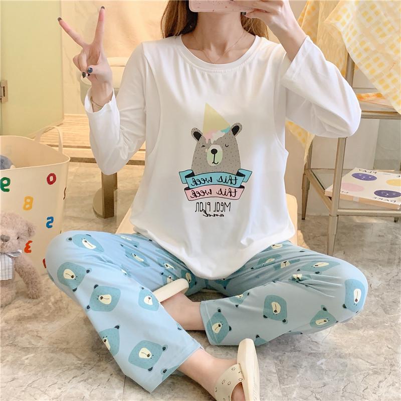 Spring Autumn Maternity Pajamas - Breastfeeding & Postpartum Nursing Homewear Set