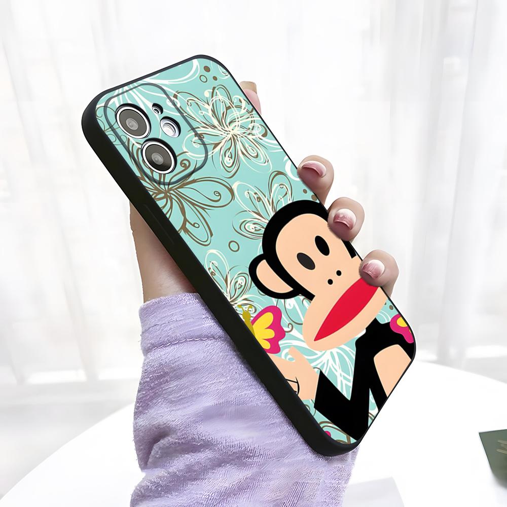 Affe P-Paul Frank Handyhülle Für IPhone 17 Pro Max 15 Pro 16 14 Plus 12 13 Mini 11 Pro Stoßfeste Weiche Hülle