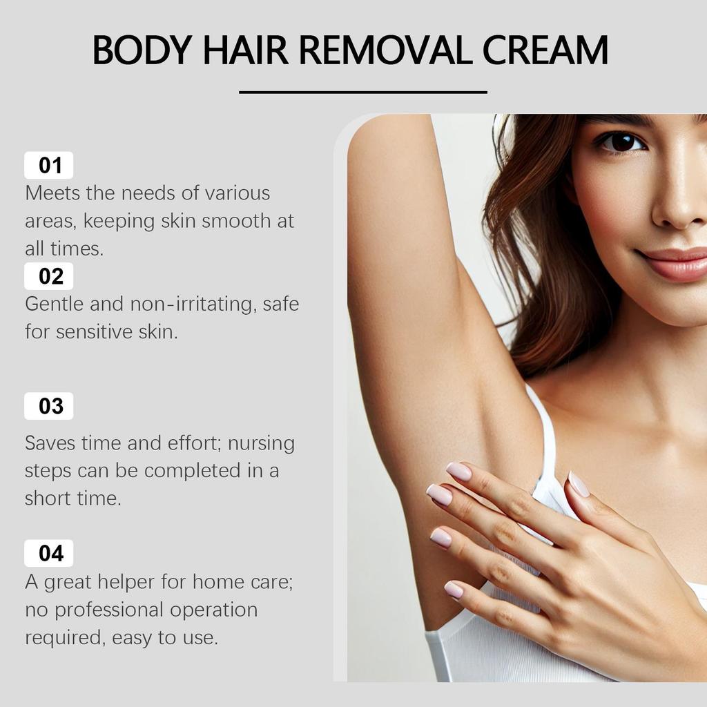 Odorless Gentle Body Hair Removal Cream: Quick, Daily, Portable Solution