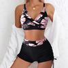 Bequemer zweiteiliger Badeanzug neuer bedruckter Tankini schnell trocknender geteilter Badeanzug Damen