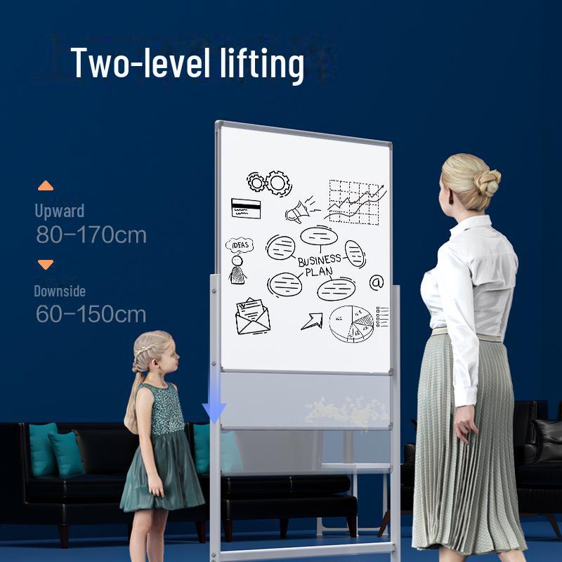 Double-Sided Magnetic Whiteboard 120x90cm with Adjustable Stand for Home Teaching & Training