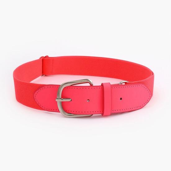 Adjustable Holes Baseball Belt Elastic Design Youth Adults Comfortable Stretch Strap Waistband Faux Leather Belt Sports Accessory