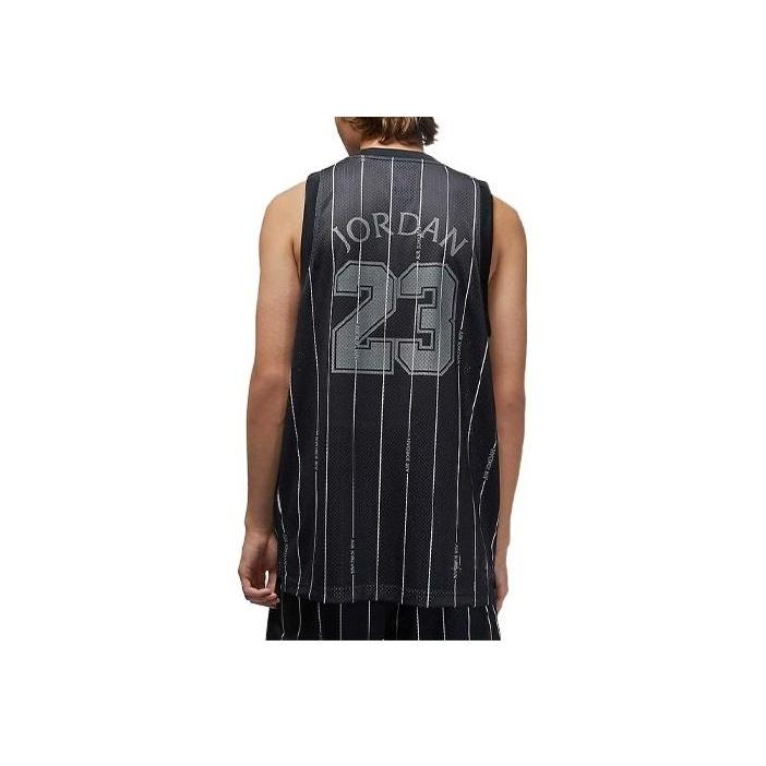 Jordan Striped Number Print Pullover Basketball Vest Men Tops Black DM1381-010