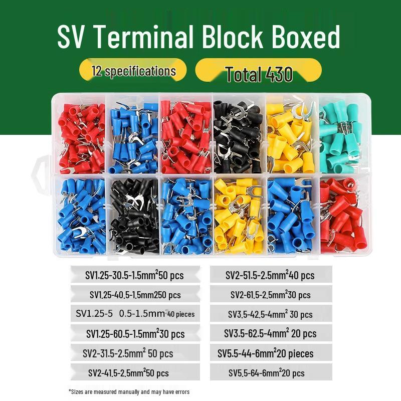 Tubular Needle Terminal Set: RV Crimp Pliers & SV/OT/UT Copper Lugs