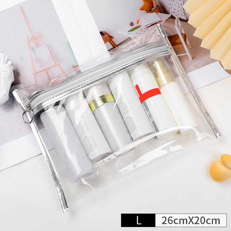 Zipper PVC Organizer Pouch For Passport Coins Keys Lipsticks Cards Earphones Compact Travel Storage Case