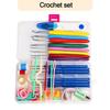 53PCS Mixed Color Crochet Hooks Kit with Box DIY Weaving Tools Useful Knitting Needles  Home Use