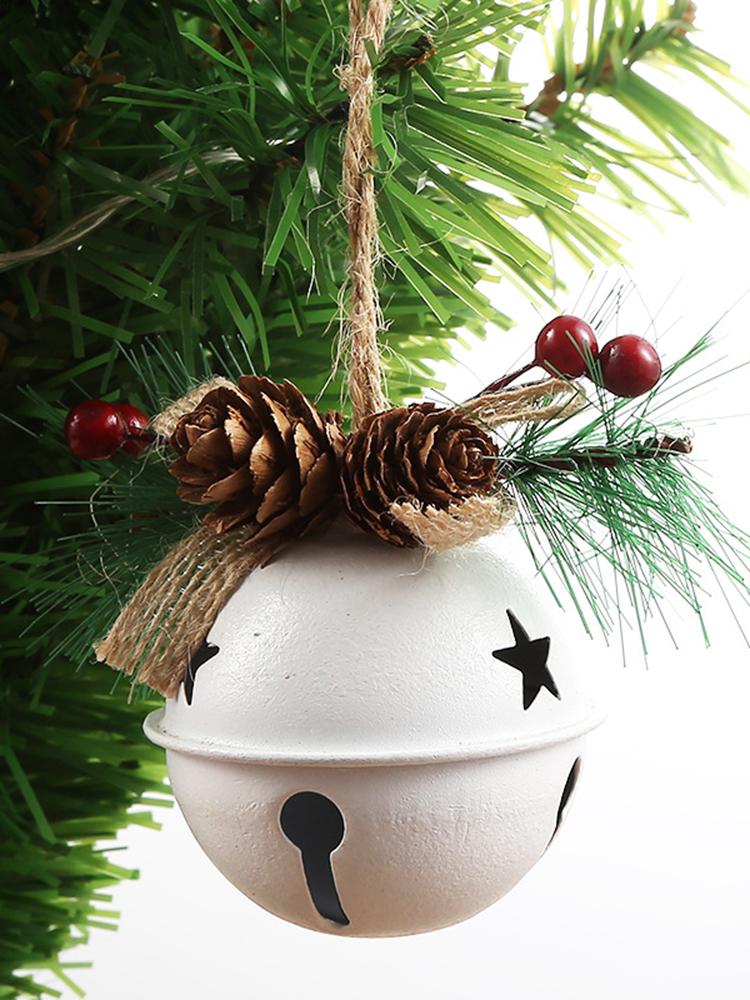 Xmas Bell Iron Decorative Pendant Tree Door Window Hanging Home Decoration Reusable