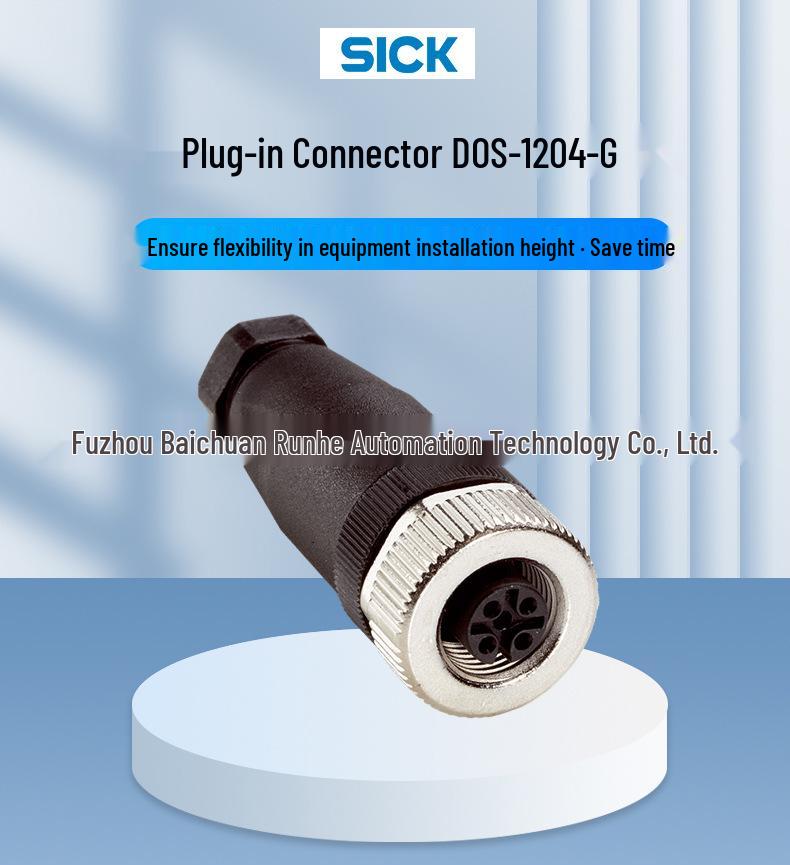 DOS-1204-G Plug Connector for Sick Sensor Accessories, New & Original, In Stock