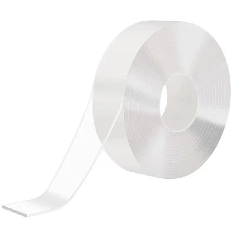 

1 шт. Новая нано двусторонняя лента без следов 2 см*1 м Прозрачная многоразовая долговечная водонепроницаемая термостойкая клейкая моющаяся автомобильная