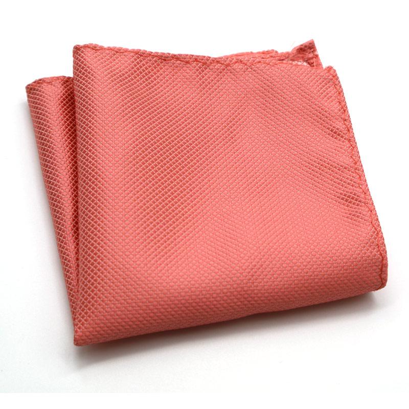 Luxury Men's Handkerchief Plaid Solid Color Hankies Polyester Hanky Business Pocket Square Chest Towel 21*21CM