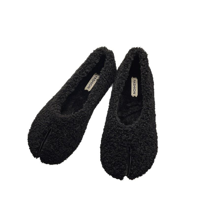 Internet Celebrity Mao Mao Shoes Women Wear In Autumn and Winter 2025 New Flat-bottomed One-pedal Cotton Ladyshoes Fashion Soft-soled Doudou Shoes