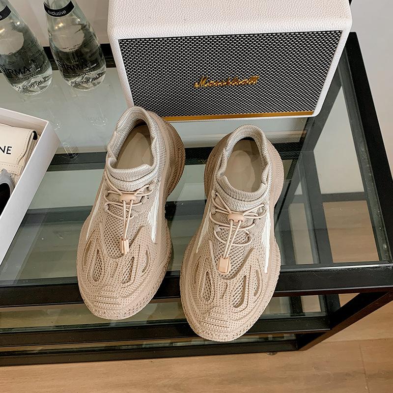 

Summer breathable mesh shoes women s 2025 new thick-soled versatile fly-woven sports shoes soft teen height-increasing dad trendy shoes 41 хаки