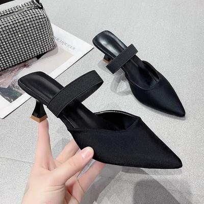 Fashion Elegant Women High Heels Lady Slingback Mules Sexy Thin Heels Party Luxury Wedding Shoes Women's Sandals Zapatos Mujer