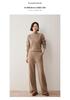 Women's Cashmere Cable Knit Sweater, Half-High Neck, Korean Style, Autumn/Winter 2024 Fashion