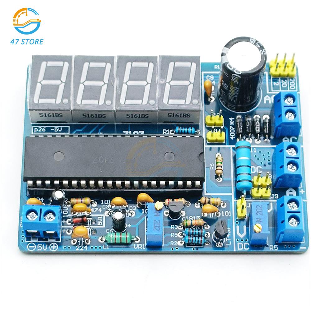 Voltmeter Kit Voltage Meter Electronic Production Suite Multifunctional AC DC Voltmeter DIY Kit for Student Electronic Exercise