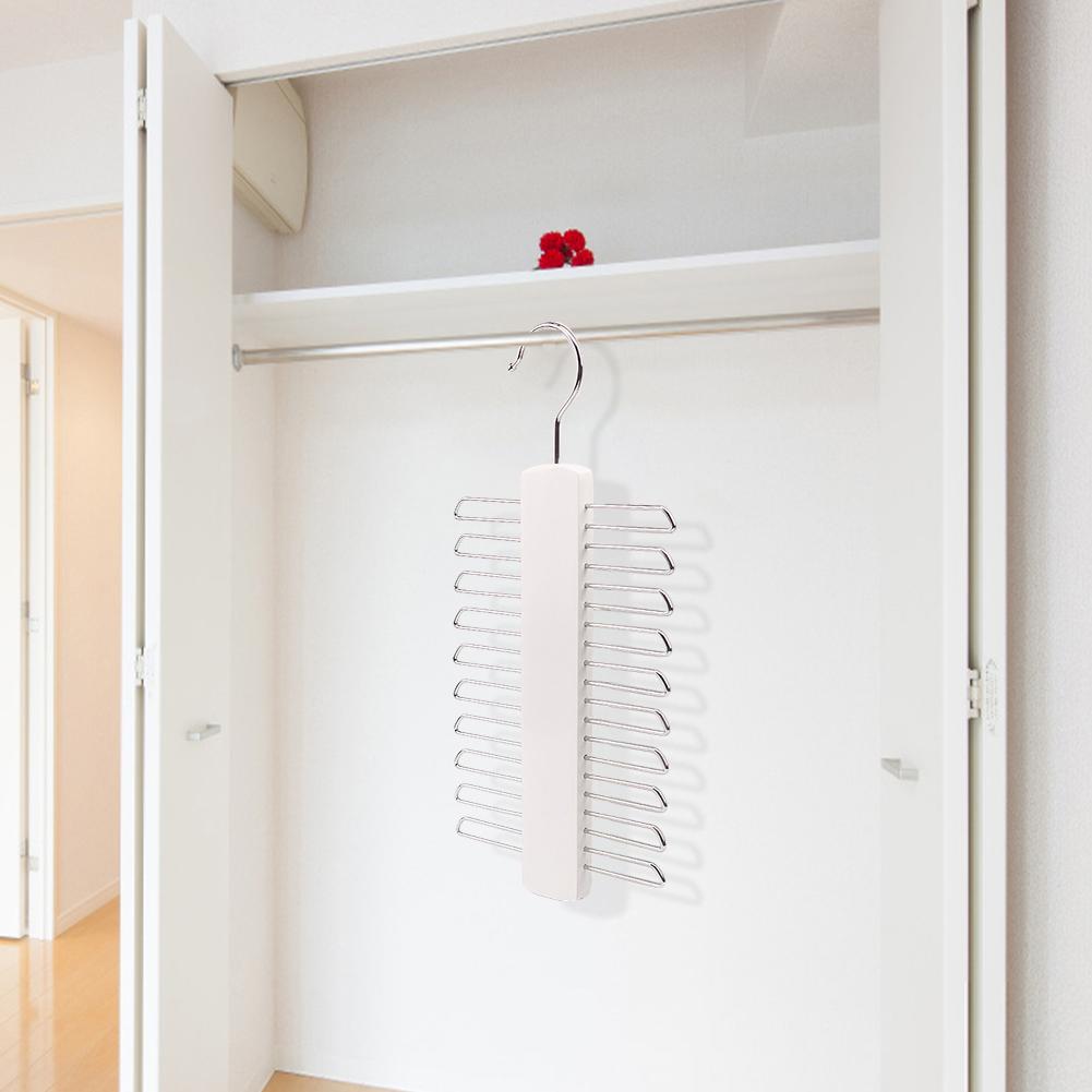 Wooden Tie Rack Space Saving Belt Storage Hanger Multifunctional Necktie Organizer for Ties Belt Scarf Organize