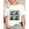Oversized T-Shirt Black Otter With Sunglasses Print Casual Wear For Women Summer Outfit Streetwear Fashion Trendy Top