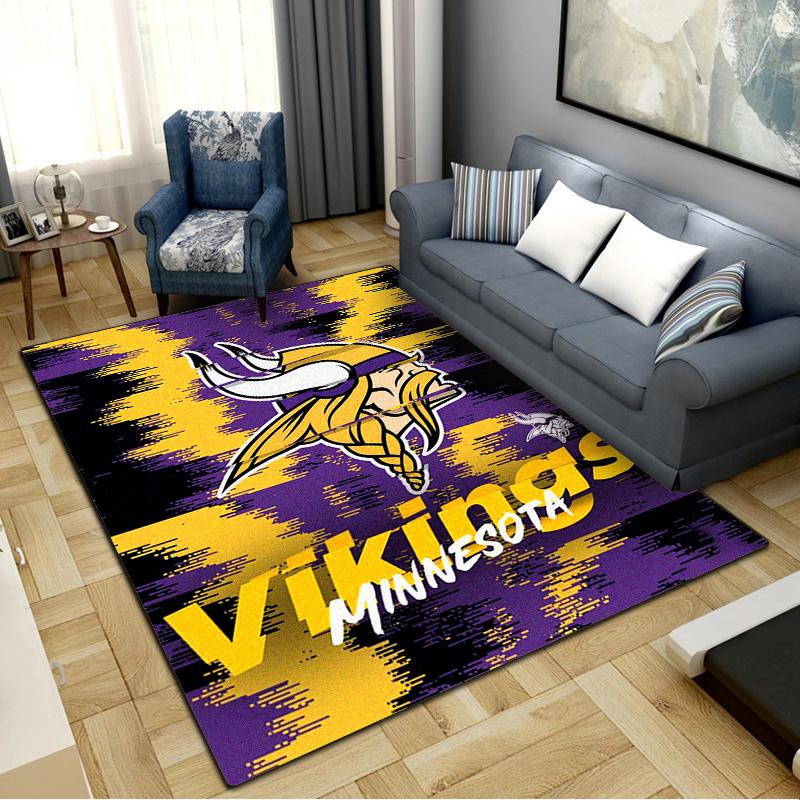 Minnesota Vikings Carpet Rug for Living Room Bedroom Home Sofa Decoration, Kids Play Non-slip Floor Mat