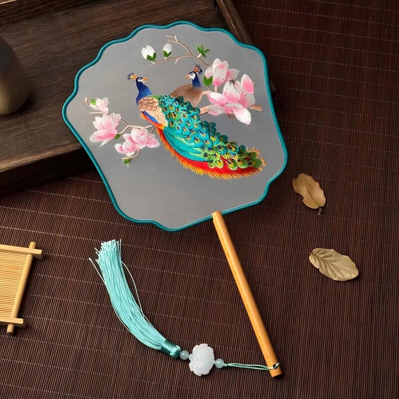 LIEI Traditional Suzhou Embroidery Round Fan