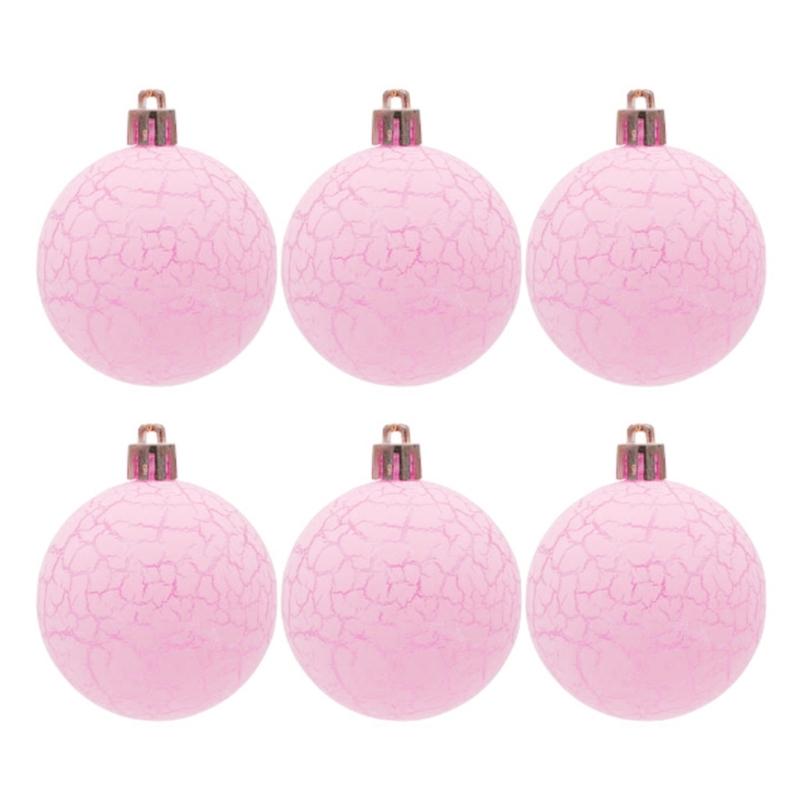 Macaron Color XMAS Hanging Crack Ball Pendants Xmas Tree Decor for Home Party 6X