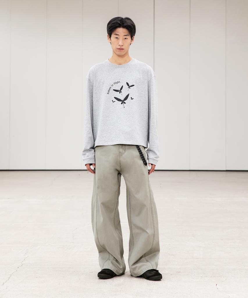 BEGIN202 Rubo Twist Pants [Ash Gray]