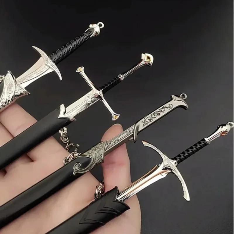 22cm Metal Gandalf Katana Sword Movie Rings Knight Knife Iron Real Size Japanese Katana Samurai Sword Cosplay Kid Toy Anime Gift