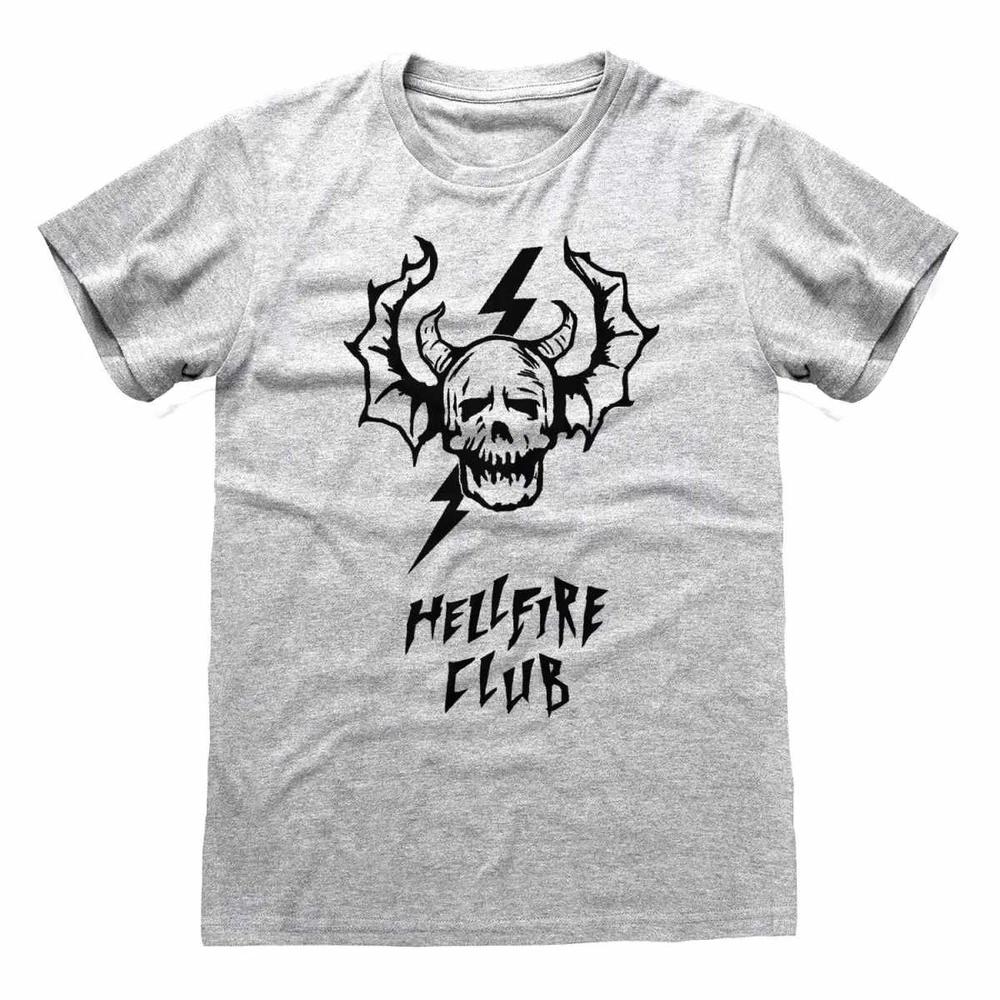 Stranger Things TShirt Hellfire Club Official Tv Series New Grey S