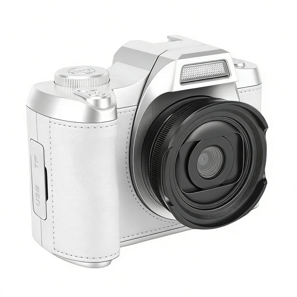 Digital Camera 1080P 48MP 2.4 Inch Screen 18x Zoom Autofocus Camera with Fill Light Keychain for Portrait Landscape